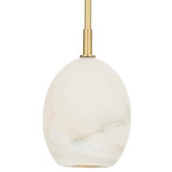 Artemis Modern Glass Shade Natural Brass Single Pendant|