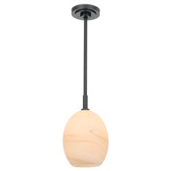 Artemis Modern Glass Shade Oil Rubbed Bronze Single Pendant|