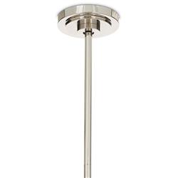 Artemis Modern Glass Shade Polished Nickel Single Pendant|