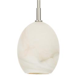 Artemis Modern Glass Shade Polished Nickel Single Pendant|