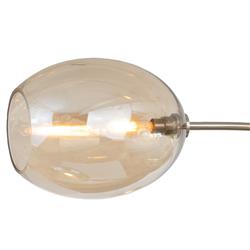 Artemis Glass Shade Polished Nickel Sputnik Chandelier|