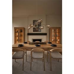 Artemis Glass Shade Polished Nickel Sputnik Chandelier|