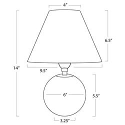 Giorgio Coastal Beach Rattan Shade Polished Nickel Crystal Mini Table Lamp|