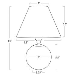 Giorgio Coastal Beach Rattan Shade Natural Brass Crystal Mini Table Lamp|