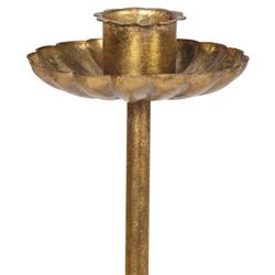 Clove French Country Antique Gold Leaf Candle Holder - Set of 2|