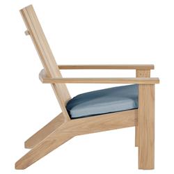 Ashland Blue Sunbrella Natural Teak Outdoor Adirondack Chair|