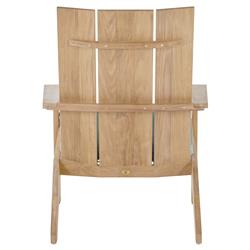 Ashland Green Sunbrella Natural Teak Outdoor Adirondack Chair|