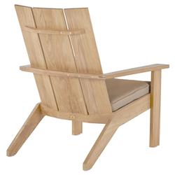 Ashland Beige Sunbrella Natural Teak Outdoor Adirondack Chair|