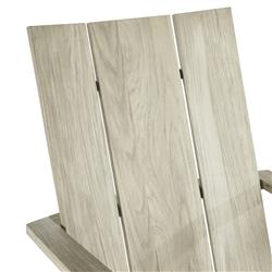 Ashland Green Sunbrella Oyster Grey Teak Outdoor Adirondack Chair|