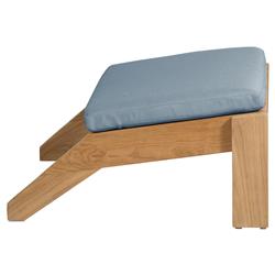 Ashland Blue Sunbrella Natural Teak Outdoor Adirondack Ottoman|