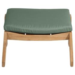 Ashland Green Sunbrella Natural Teak Outdoor Adirondack Ottoman|