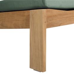 Ashland Green Sunbrella Natural Teak Outdoor Adirondack Ottoman|