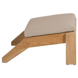 Ashland Beige Sunbrella Natural Teak Outdoor Adirondack Ottoman|