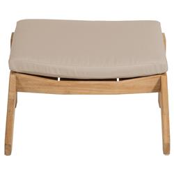 Ashland Beige Sunbrella Natural Teak Outdoor Adirondack Ottoman|