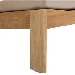 Ashland Beige Sunbrella Natural Teak Outdoor Adirondack Ottoman|