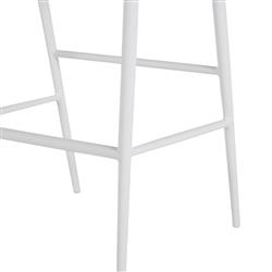 Havana Blue Sunbrella White Aluminum Outdoor Counter Stool|