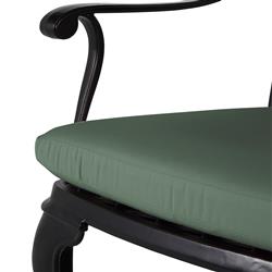 Provance Green Sunbrella Earth Black Outdoor Dining Arm Chair|