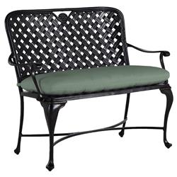 Provance Green Sunbrella Ancient Earth Black Outdoor Bench|