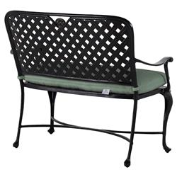 Provance Green Sunbrella Ancient Earth Black Outdoor Bench|