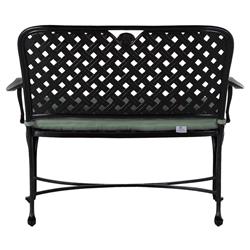 Provance Green Sunbrella Ancient Earth Black Outdoor Bench|