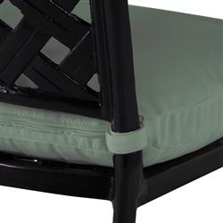 Provance Green Sunbrella Ancient Earth Black Outdoor Bench|