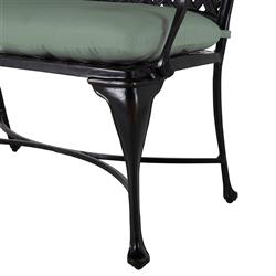 Provance Green Sunbrella Ancient Earth Black Outdoor Bench|
