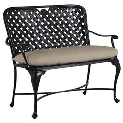 Provance Beige Sunbrella Ancient Earth Black Outdoor Bench|