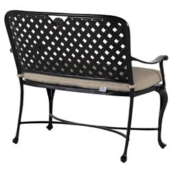 Provance Beige Sunbrella Ancient Earth Black Outdoor Bench|