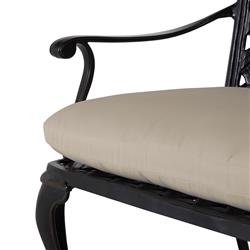Provance Beige Sunbrella Ancient Earth Black Outdoor Bench|