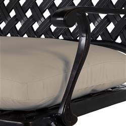 Provance Beige Sunbrella Ancient Earth Black Outdoor Bench|
