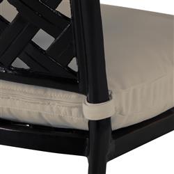 Provance Beige Sunbrella Ancient Earth Black Outdoor Bench|