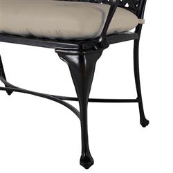 Provance Beige Sunbrella Ancient Earth Black Outdoor Bench|