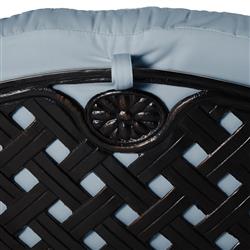 Provance Blue Sunbrella Earth Black Outdoor Chaise Lounge|