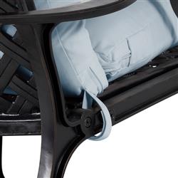 Provance Blue Sunbrella Earth Black Outdoor Chaise Lounge|