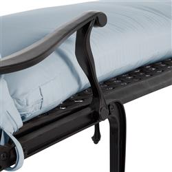 Provance Blue Sunbrella Earth Black Outdoor Chaise Lounge|