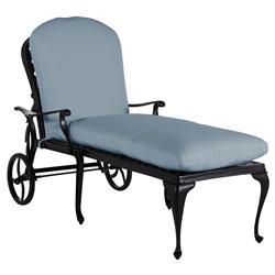 Provance Blue Sunbrella Earth Black Outdoor Chaise Lounge|
