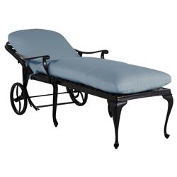 Provance Blue Sunbrella Earth Black Outdoor Chaise Lounge|