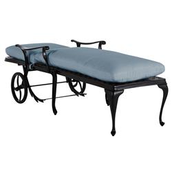 Provance Blue Sunbrella Earth Black Outdoor Chaise Lounge|