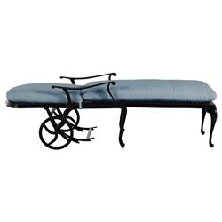 Provance Blue Sunbrella Earth Black Outdoor Chaise Lounge|