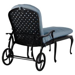 Provance Blue Sunbrella Earth Black Outdoor Chaise Lounge|