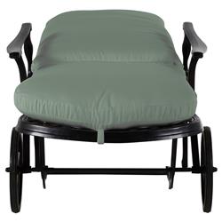 Provance Green Sunbrella Earth Black Outdoor Chaise Lounge|