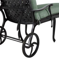 Provance Green Sunbrella Earth Black Outdoor Chaise Lounge|