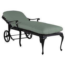 Provance Green Sunbrella Earth Black Outdoor Chaise Lounge|