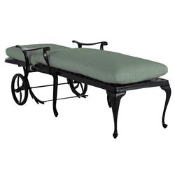 Provance Green Sunbrella Earth Black Outdoor Chaise Lounge|