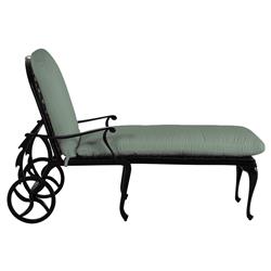 Provance Green Sunbrella Earth Black Outdoor Chaise Lounge|