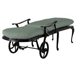 Provance Green Sunbrella Earth Black Outdoor Chaise Lounge|