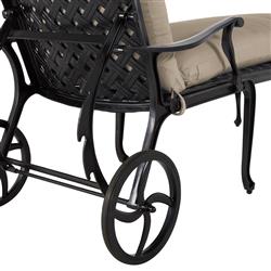 Provance Beige Sunbrella Earth Black Outdoor Chaise Lounge|