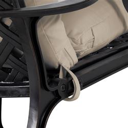 Provance Beige Sunbrella Earth Black Outdoor Chaise Lounge|