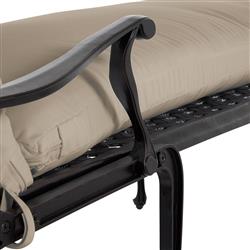Provance Beige Sunbrella Earth Black Outdoor Chaise Lounge|