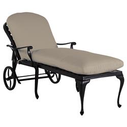 Provance Beige Sunbrella Earth Black Outdoor Chaise Lounge|